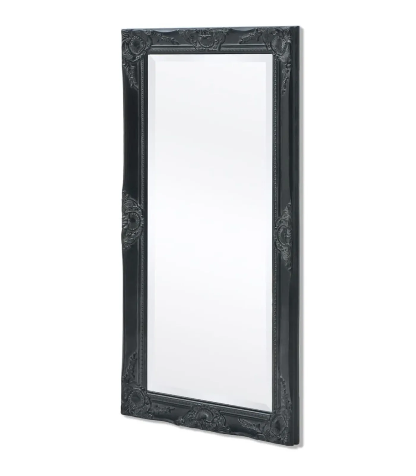 Clearance Wandspiegel Barok 100 x 50 cm zwart Spiegels