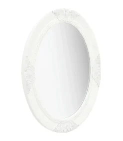 Outlet Wandspiegel barok stijl 50x70 cm wit Spiegels