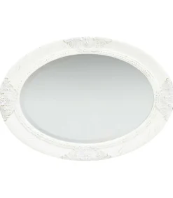 Outlet Wandspiegel barok stijl 50x70 cm wit Spiegels