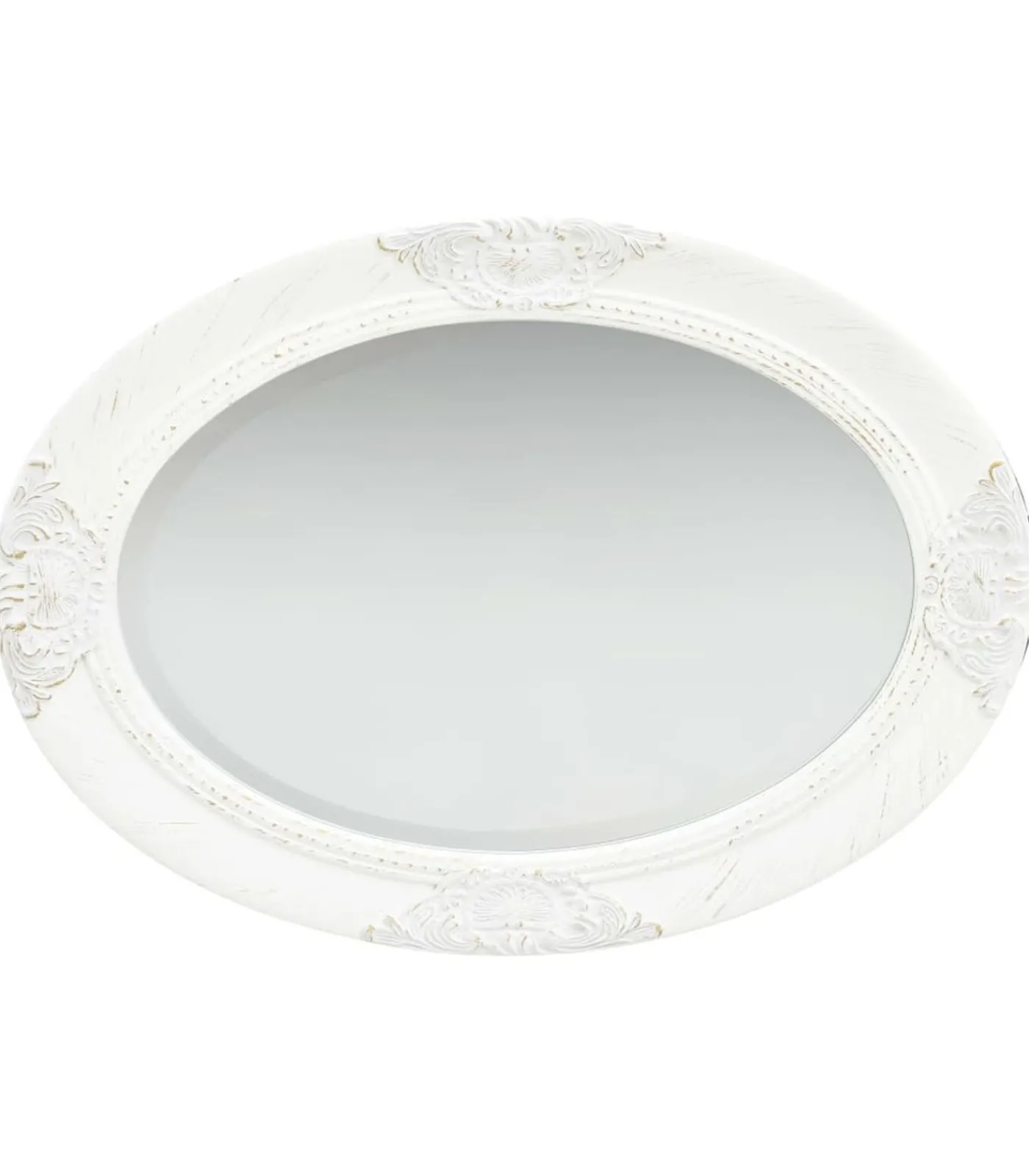 Outlet Wandspiegel barok stijl 50x70 cm wit Spiegels