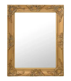 Outlet Wandspiegel barok stijl 50x60 cm goudkleurig Spiegels