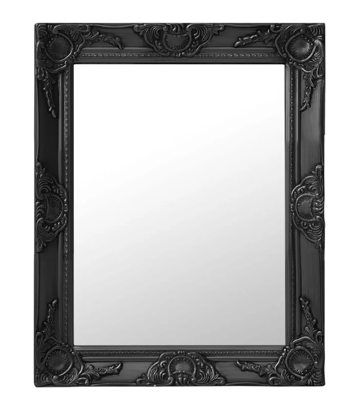 Sale Wandspiegel barok stijl 50x60 cm zwart Spiegels