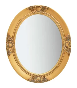 Outlet Wandspiegel barok stijl 50x60 cm goudkleurig Spiegels