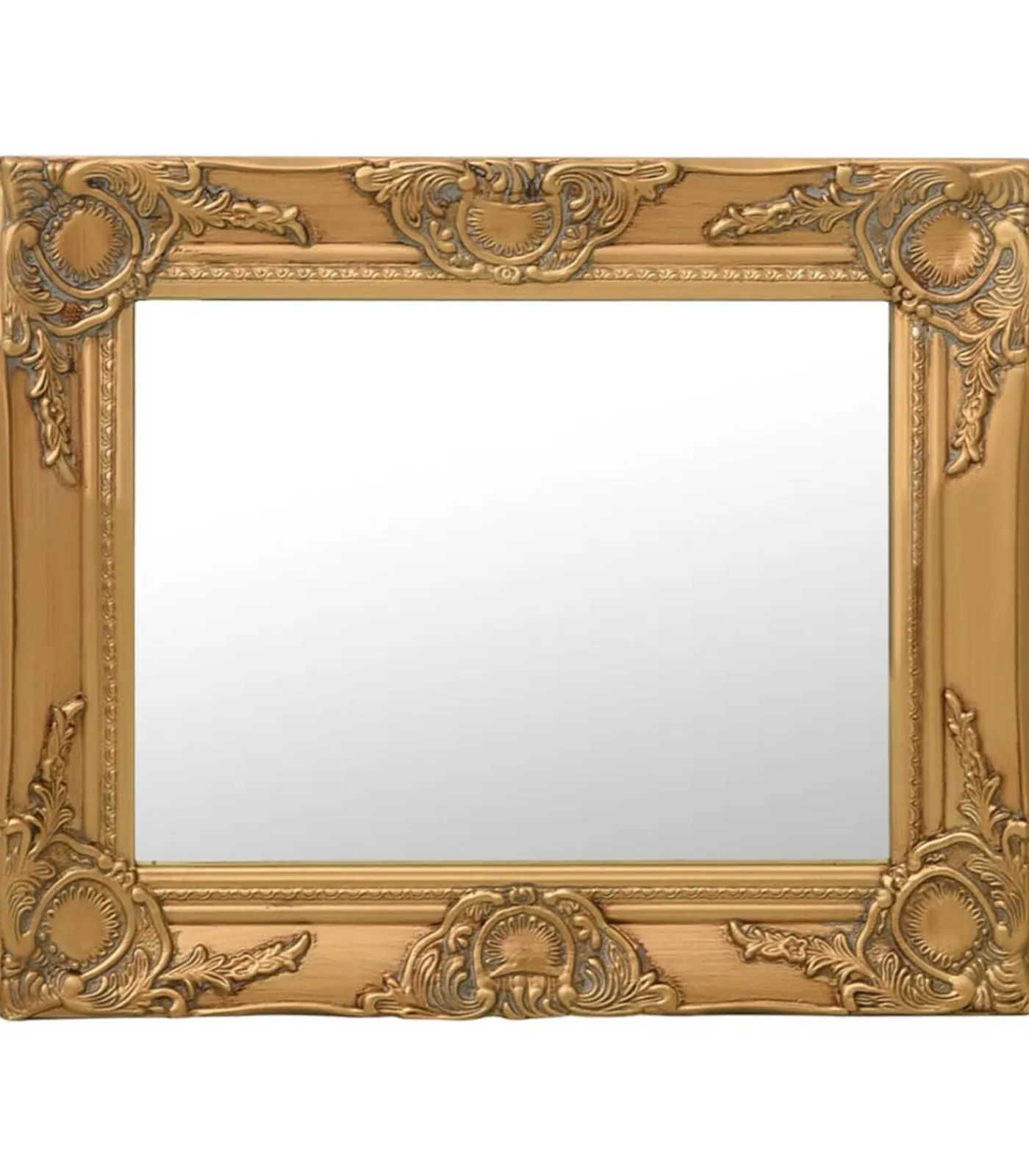 New Wandspiegel barok stijl 50x40 cm goudkleurig Spiegels