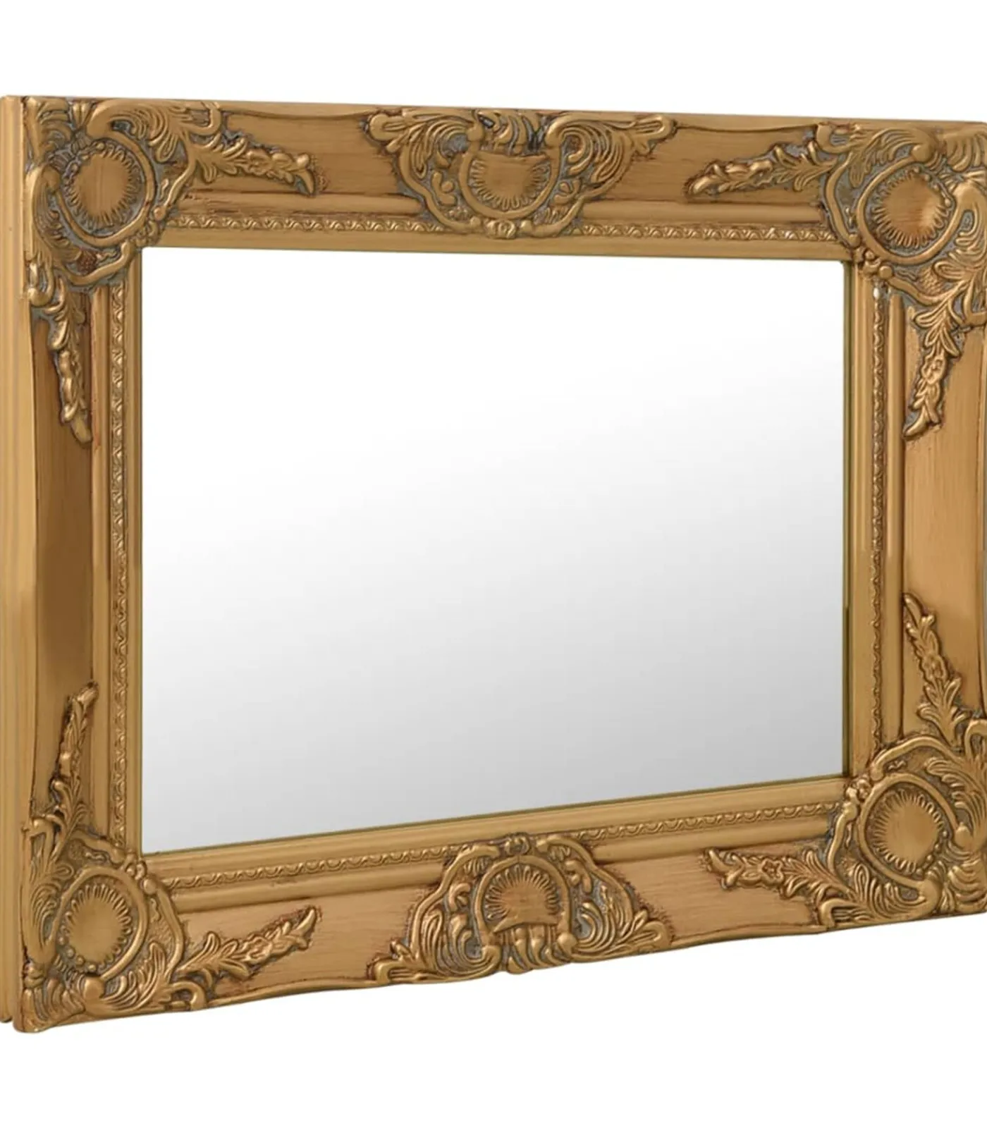 New Wandspiegel barok stijl 50x40 cm goudkleurig Spiegels
