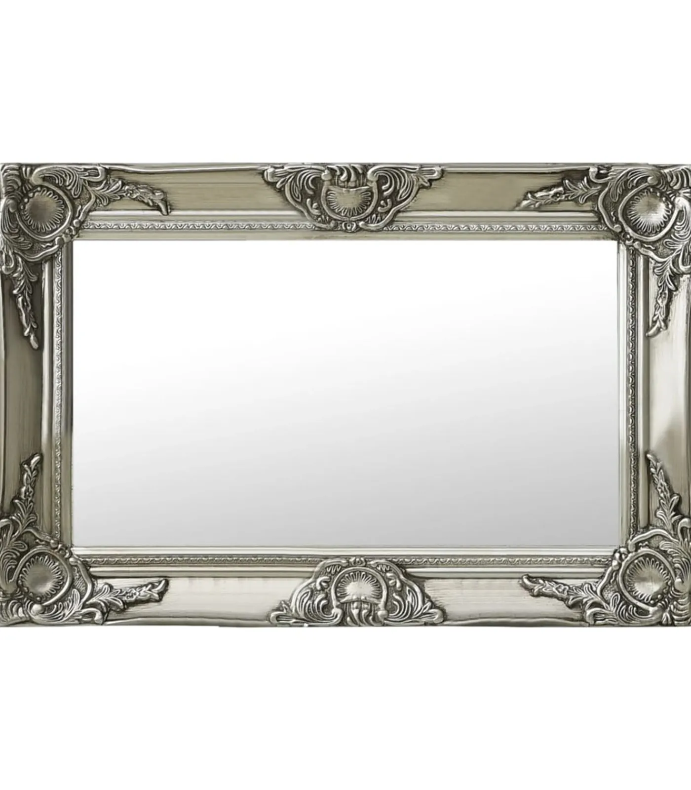Sale Wandspiegel barok stijl 60x40 cm zilverkleurig Spiegels