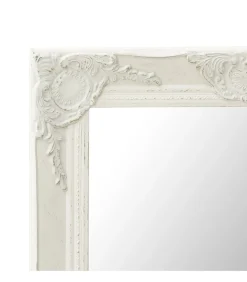 Sale Wandspiegel barok stijl 50x80 cm wit Spiegels