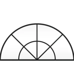 Sale Wandspiegel boog 60x30 cm ijzer zwart Spiegels