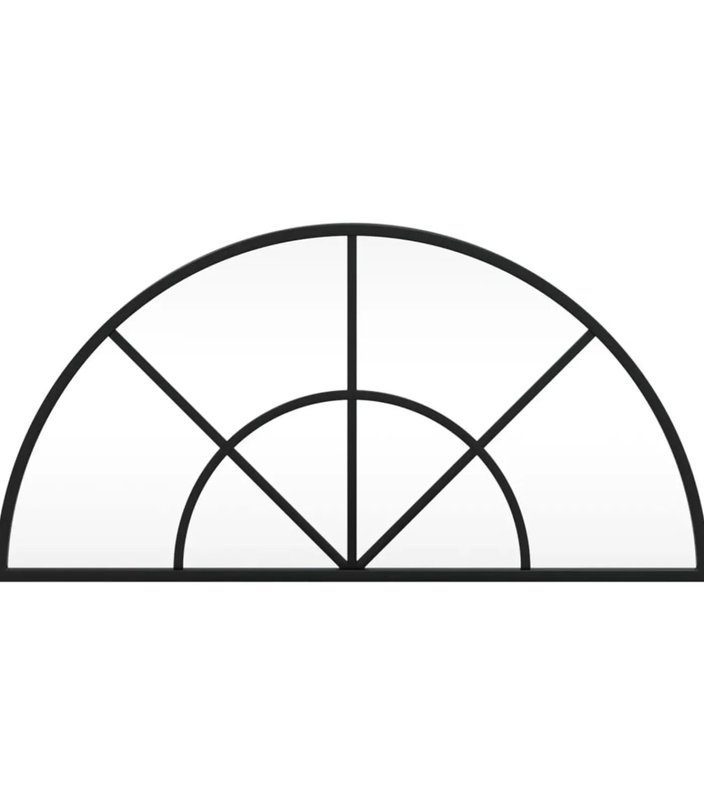 Sale Wandspiegel boog 60x30 cm ijzer zwart Spiegels