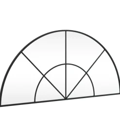 Hot Wandspiegel boog 100x50 cm ijzer zwart Spiegels
