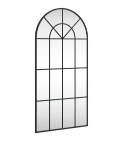 Hot Wandspiegel boog 50x100 cm ijzer zwart Spiegels