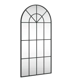 Hot Wandspiegel boog 50x100 cm ijzer zwart Spiegels