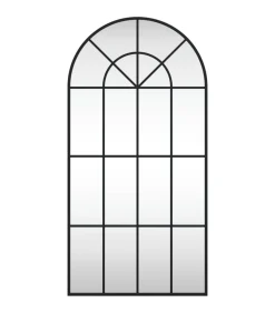 Hot Wandspiegel boog 50x100 cm ijzer zwart Spiegels