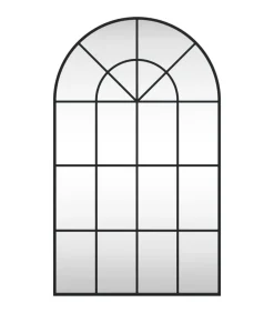 Best Wandspiegel boog 60x100 cm ijzer zwart Spiegels