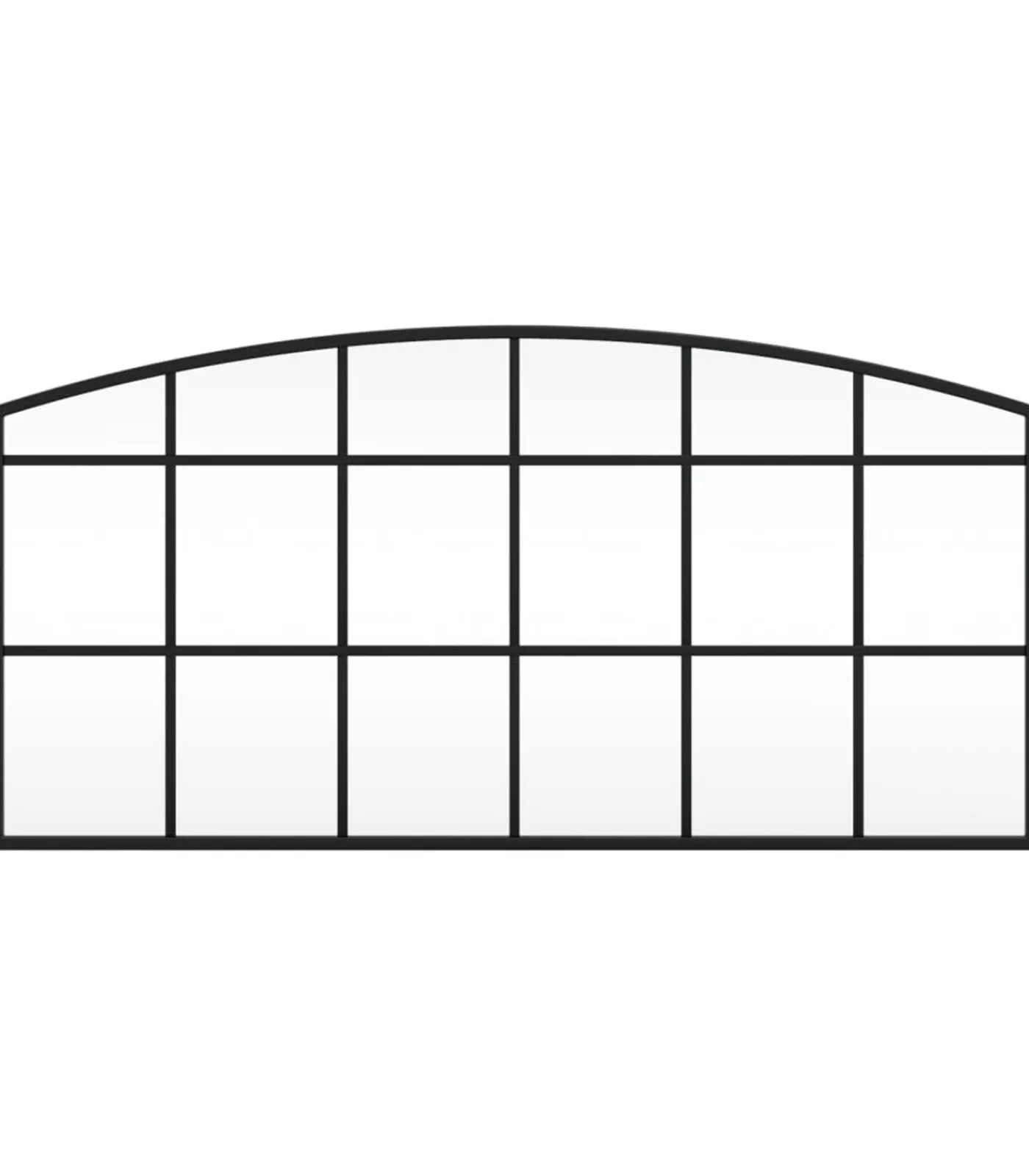 Outlet Wandspiegel boog 80x40 cm ijzer zwart Spiegels