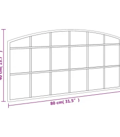 Outlet Wandspiegel boog 80x40 cm ijzer zwart Spiegels