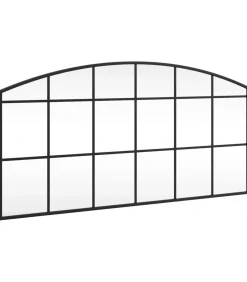 Online Wandspiegel boog 100x50 cm ijzer zwart Spiegels