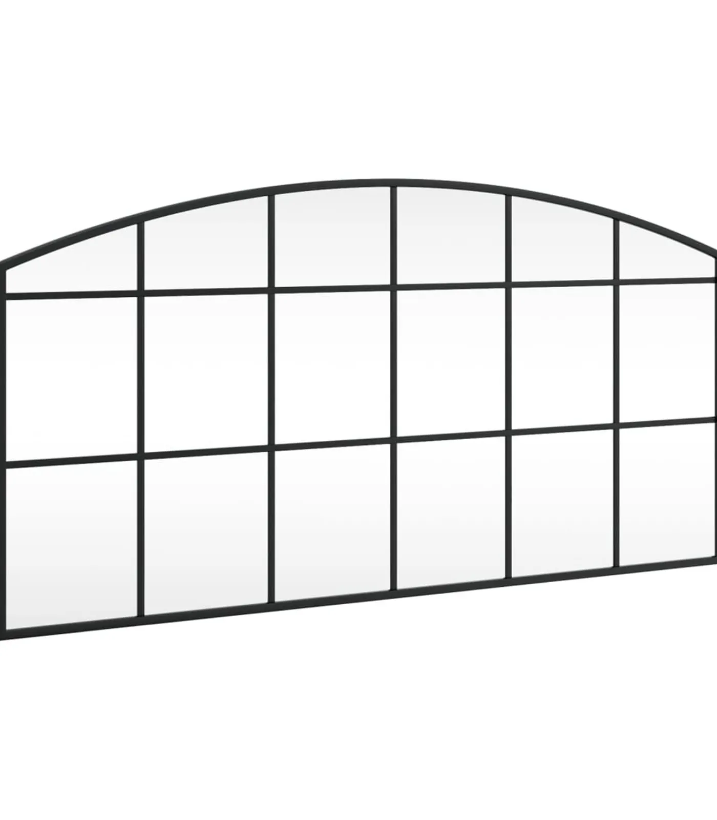 Online Wandspiegel boog 100x50 cm ijzer zwart Spiegels