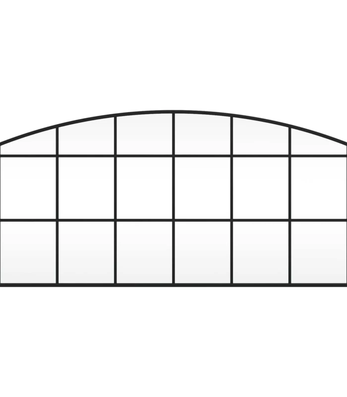Online Wandspiegel boog 100x50 cm ijzer zwart Spiegels