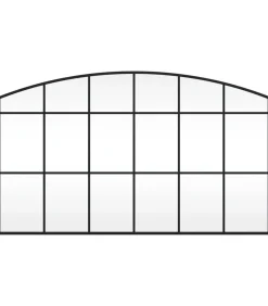 Clearance Wandspiegel boog 100x60 cm ijzer zwart Spiegels