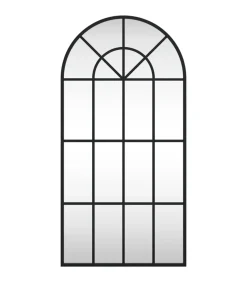 Discount Wandspiegel boog 40x80 cm ijzer zwart Spiegels