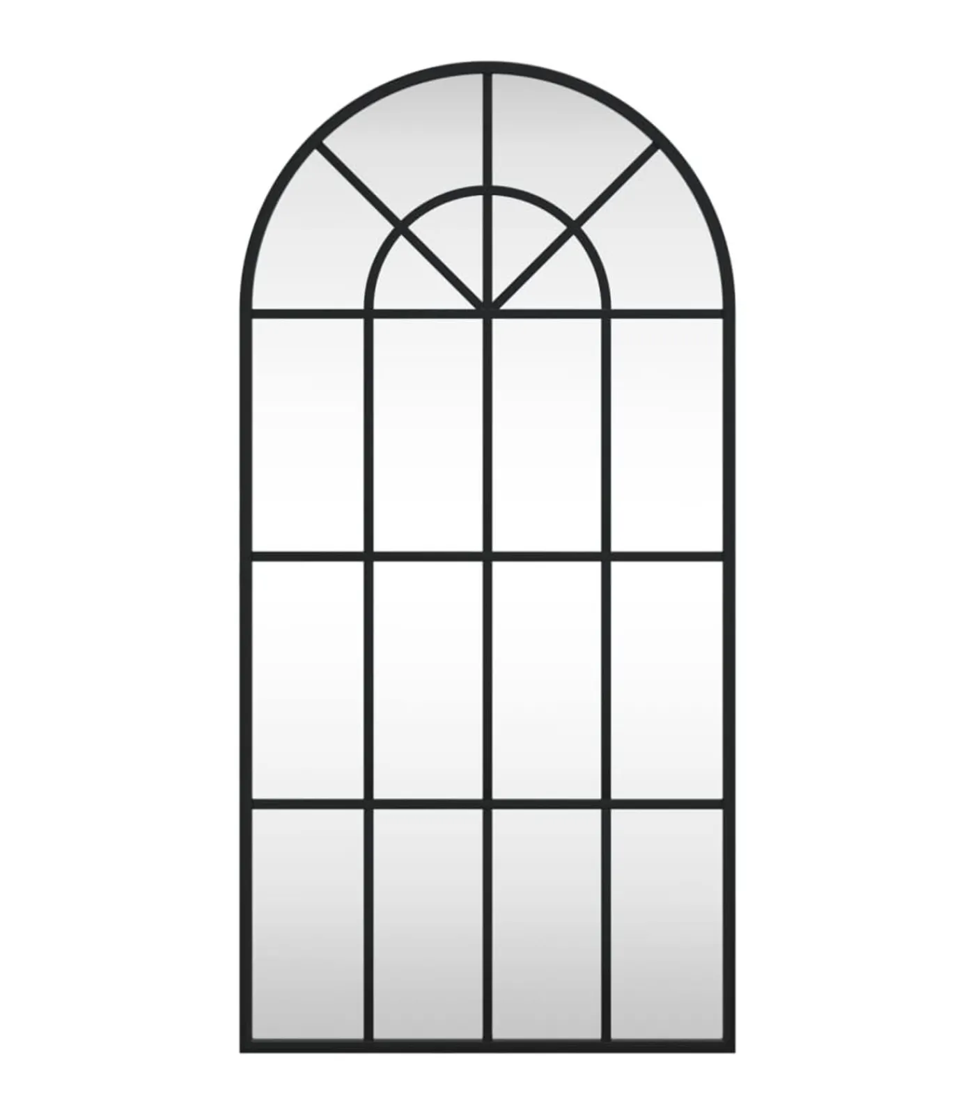 Discount Wandspiegel boog 40x80 cm ijzer zwart Spiegels