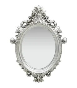 New Wandspiegel kasteel stijl 56x76 cm zilverkleurig Spiegels