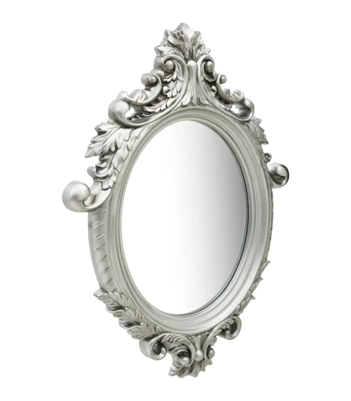 New Wandspiegel kasteel stijl 56x76 cm zilverkleurig Spiegels