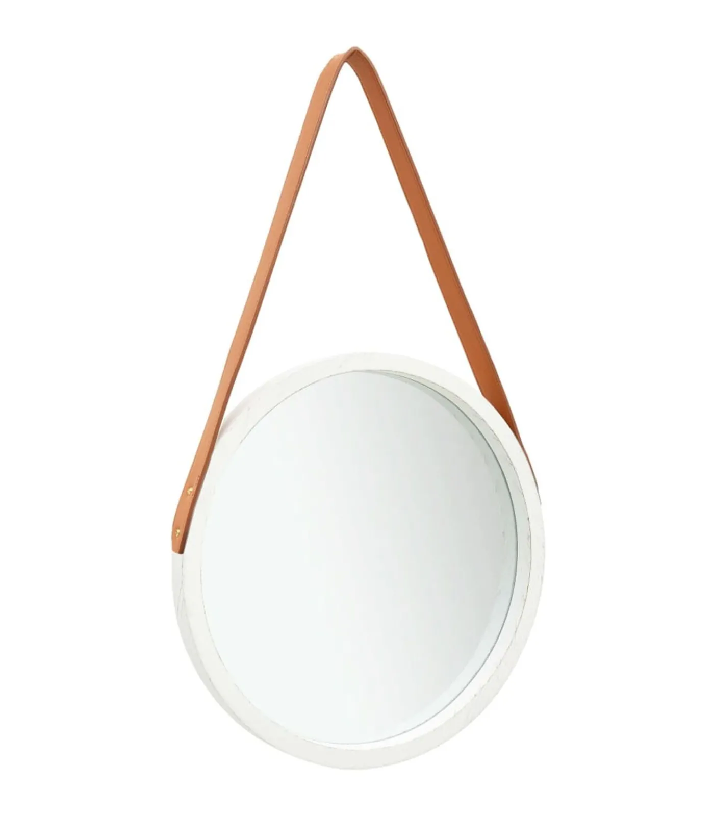 New Wandspiegel met band 40 cm wit Spiegels