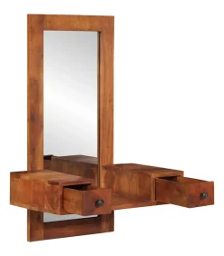 Wandspiegel met lades 60x33x90 cm massief acaciahout Spiegels