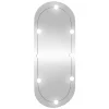 Sale Wandspiegel met LED's ovaal 25x60 cm glas Spiegels