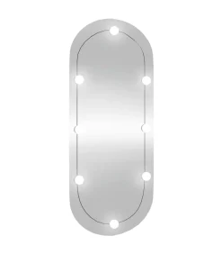 Sale Wandspiegel met LED's ovaal 25x60 cm glas Spiegels