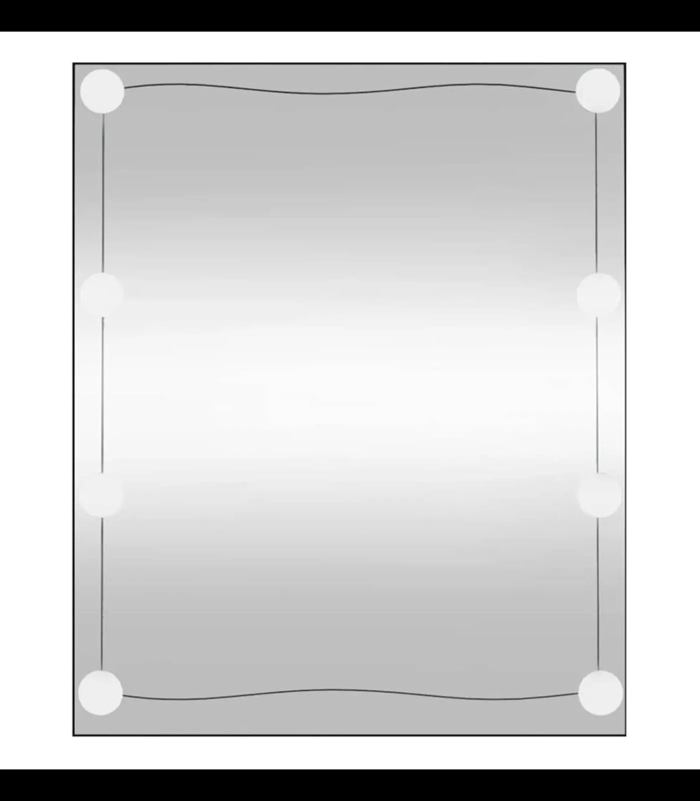 Sale Wandspiegel met LED's rechthoekig 50x60 cm glas Spiegels
