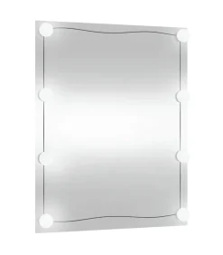 Sale Wandspiegel met LED's rechthoekig 50x60 cm glas Spiegels