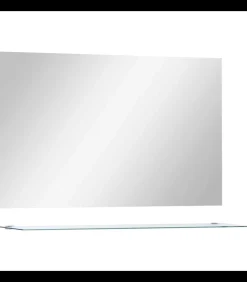 Hot Wandspiegel met schap 100x60 cm gehard glas Spiegels
