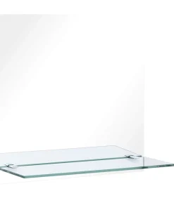 Discount Wandspiegel met schap 40x40 cm gehard glas Spiegels