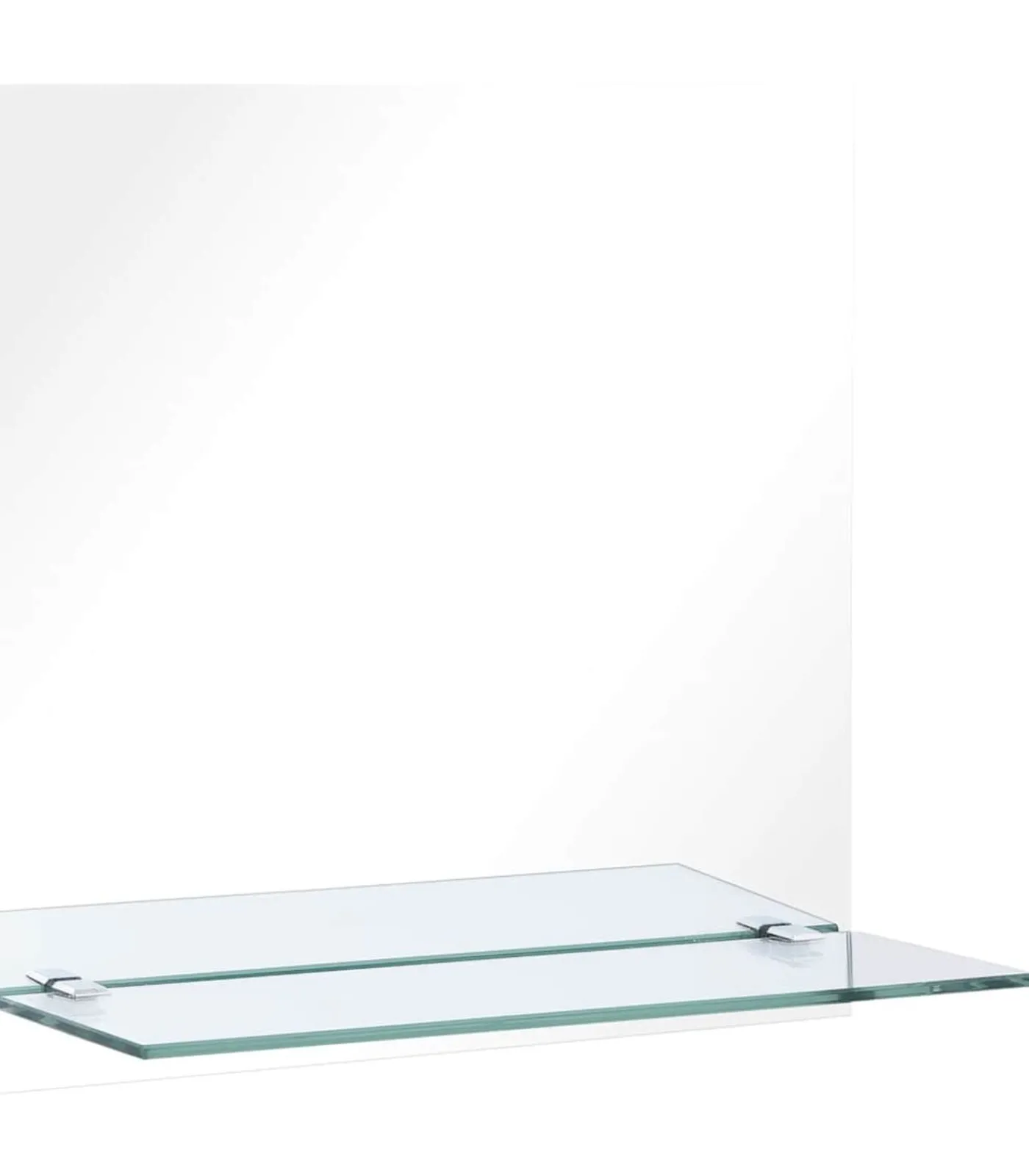 Discount Wandspiegel met schap 40x40 cm gehard glas Spiegels