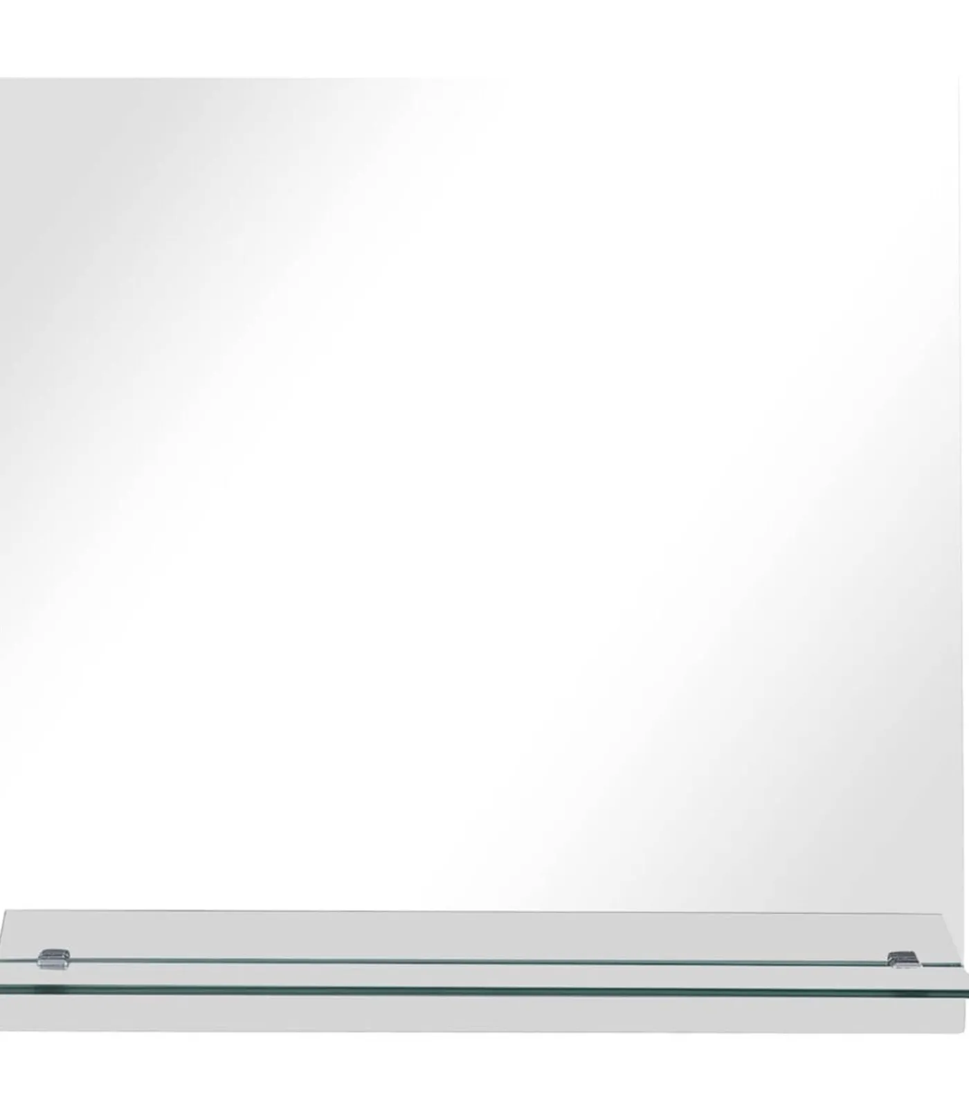 Discount Wandspiegel met schap 40x40 cm gehard glas Spiegels