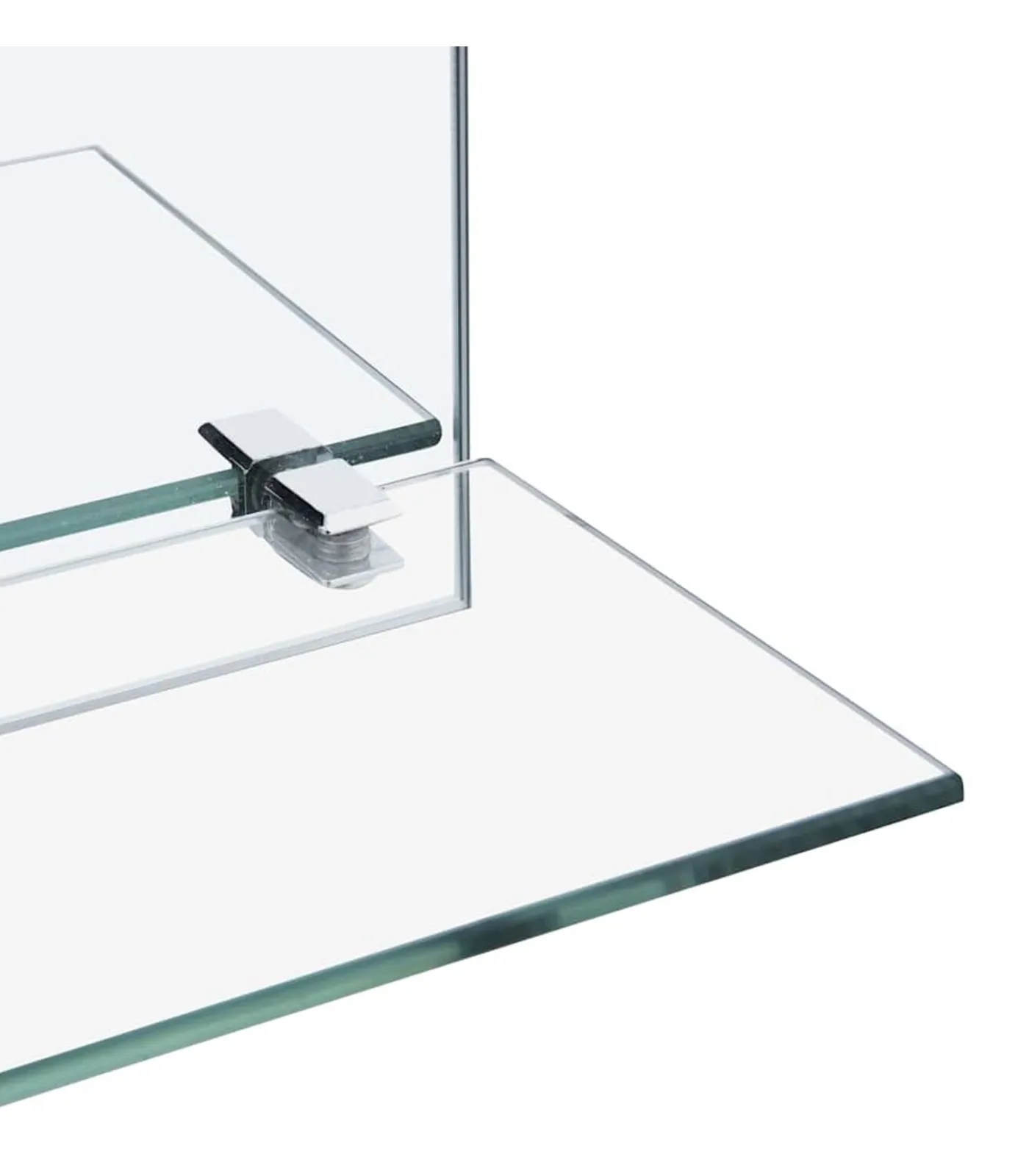 Discount Wandspiegel met schap 40x40 cm gehard glas Spiegels