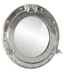 Hot Wandspiegel patrijspoort Ø38 cmaluminium en glas Spiegels