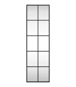 Sale Wandspiegel rechthoekig 30x100 cm ijzer zwart Spiegels