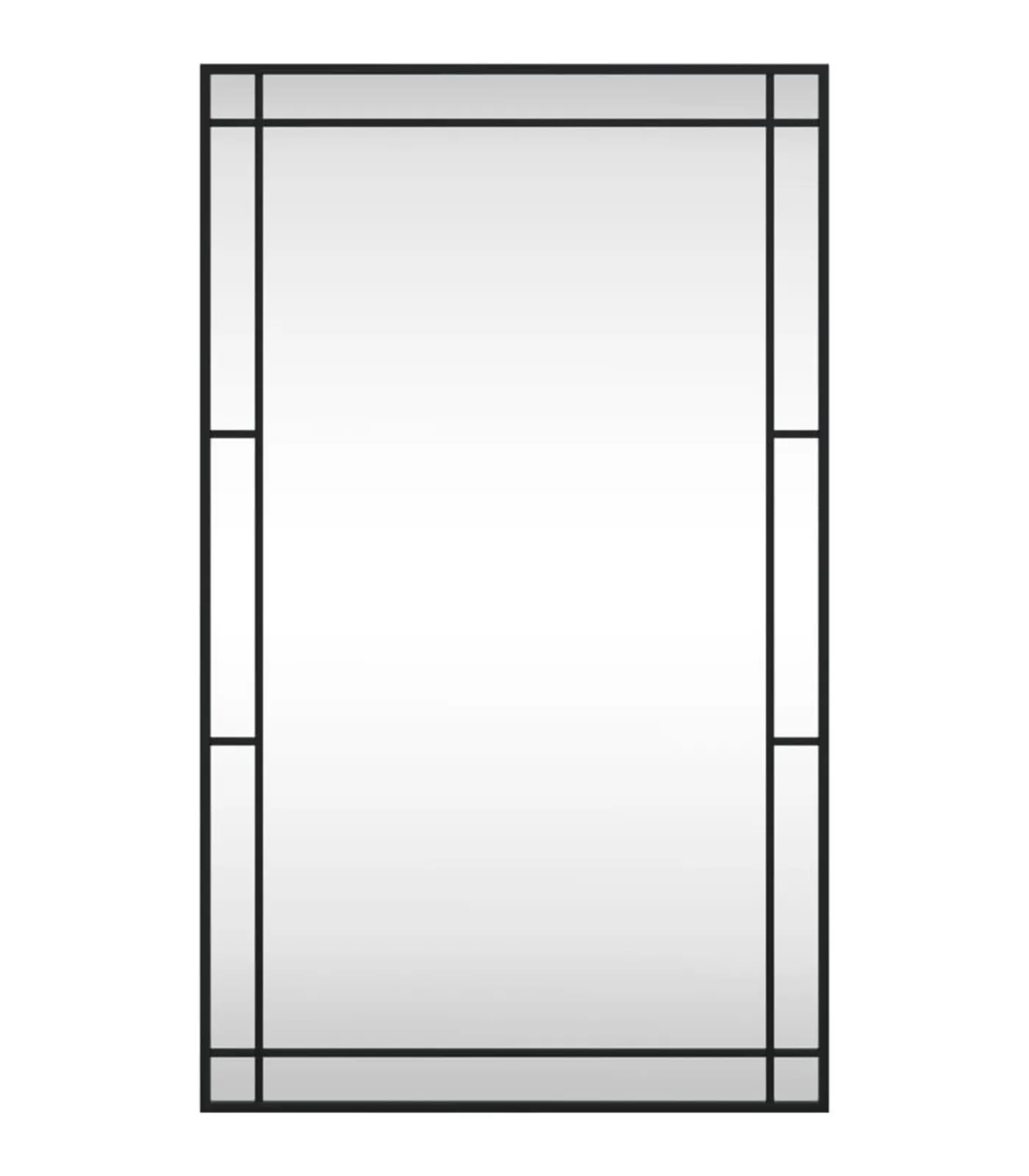 Discount Wandspiegel rechthoekig 60x100 cm ijzer zwart Spiegels