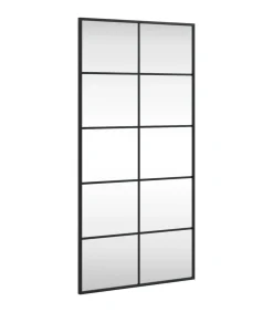 Outlet Wandspiegel rechthoekig 50x100 cm ijzer zwart Spiegels