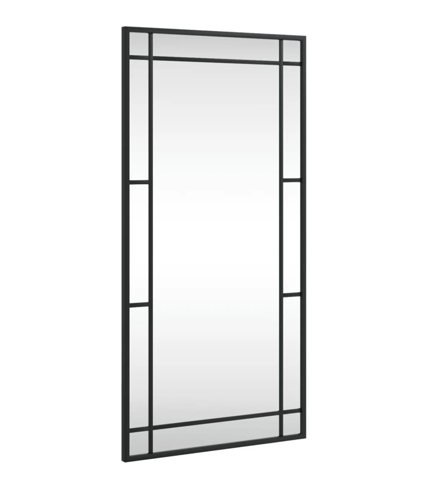 Wandspiegel rechthoekig 40x80 cm ijzer zwart Spiegels