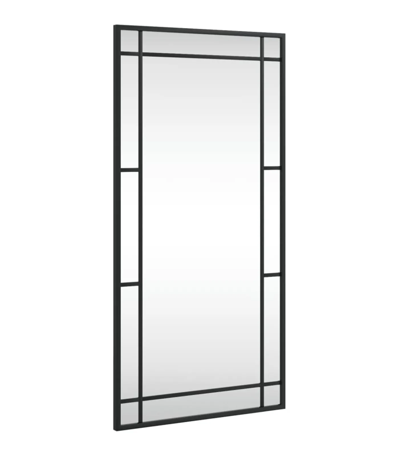 Wandspiegel rechthoekig 40x80 cm ijzer zwart Spiegels