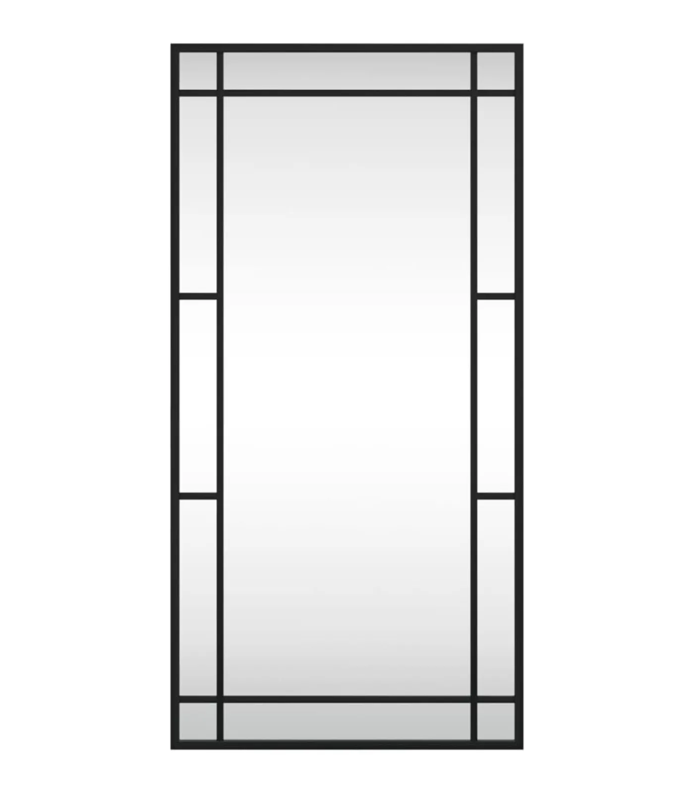 Wandspiegel rechthoekig 40x80 cm ijzer zwart Spiegels