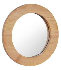 Sale Wandspiegel rond 40 cm teakhout Spiegels