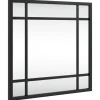 Sale Wandspiegel vierkant 30x30 cm ijzer zwart Spiegels