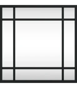 Sale Wandspiegel vierkant 30x30 cm ijzer zwart Spiegels