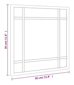 Sale Wandspiegel vierkant 30x30 cm ijzer zwart Spiegels